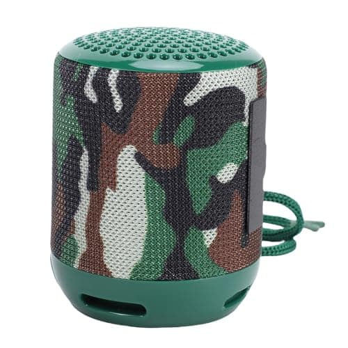 Portable Wireless Speaker with Enhanced Sound Performance for Outdoor Use - Built-in Microphone for Clear Calls - Battery Powered 500mAh - Size 73.4mm X 73.4mm X 95.5mm (Camo Green) — view 2