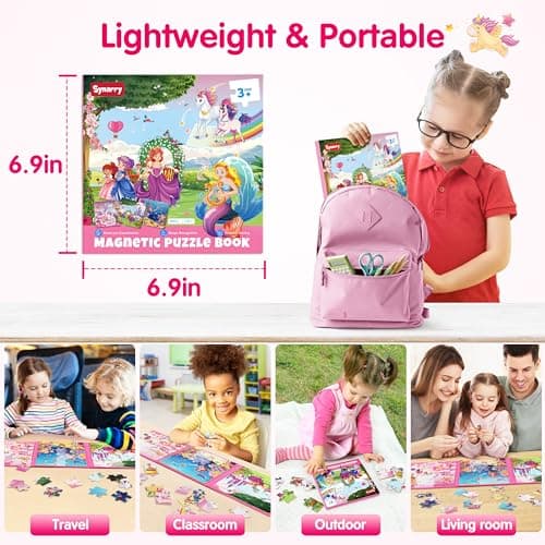 SYNARRY Magnetic Puzzles for 3 4 5 Year Olds Girls, Unicorn Gifts for Girls — view 5