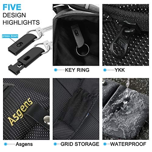 Asgens Crossbody Sports Chest Bag Practical Multi-purpose Anti-theft Security Sling Bag Waterproof Messenger Bag Leisure Portable for Teenagers&Adults Travel Outdoor(Gray, Right Handed) — view 6