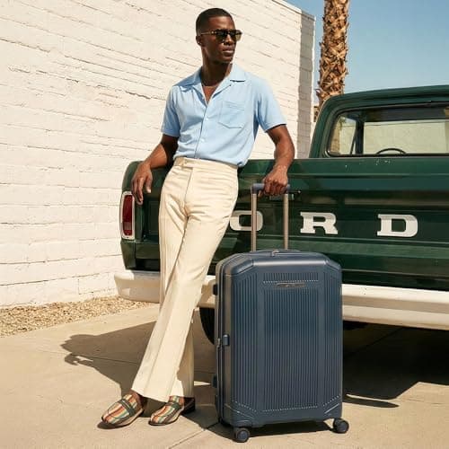 AMERICAN TRAVELLER Richmont 24" Hard Shell Check-in Suitcase, Navy — view 6