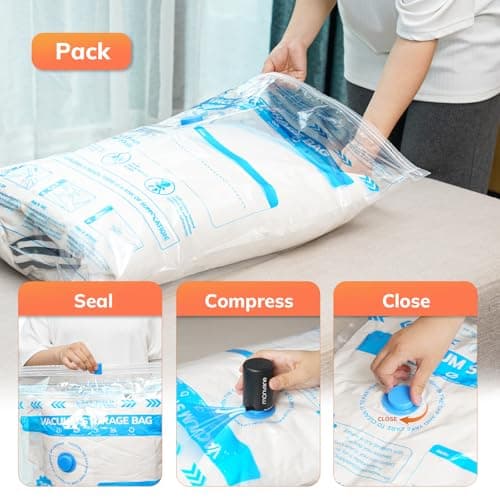 Electric Air Pump for Vacuum Bag - MONVANE Portable Wireless Vacuum Pump for Space Storage Bags Powerful Compression Pump — view 6