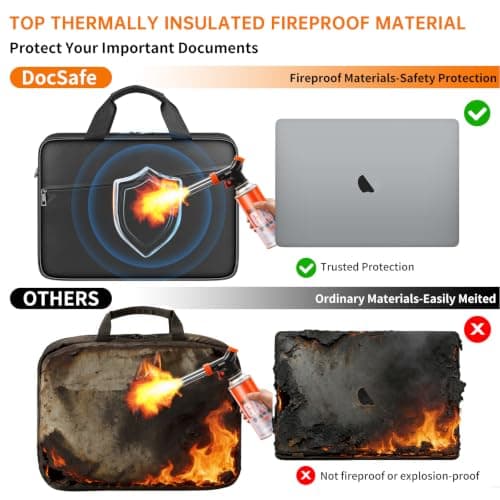 DocSafe Laptop Bag 15-15.6 Inch with Trolley Strap,Fireproof & Waterproof — view 2