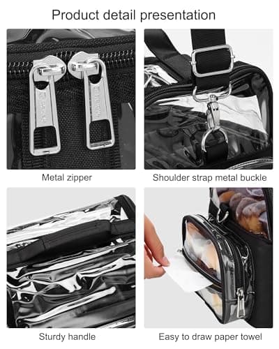 Relavel Makeup Brush Case, Extra Large Makeup Brush Bag XL Professional Makeup Artist Must Haves Travel Case with Stand Up Brush Slots Cosmetic Organizer Bag with Adjustable Strap — view 6