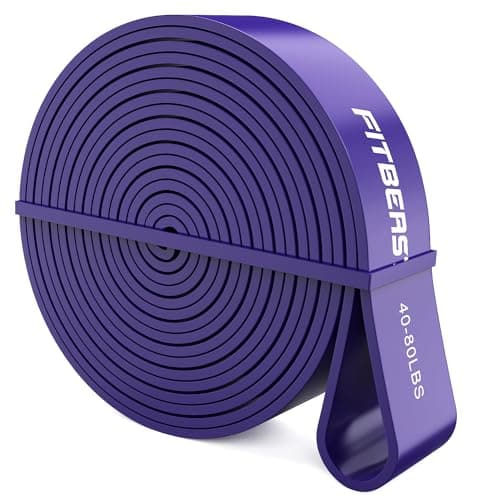 FitBeast Pull Up Band, 40-80 LBS Purple Resistance Band Pull Up for Calisthenics, Bodyweight Training, Powerlifting, Muscle Toning, Yoga, Stretch Mobility, Purple