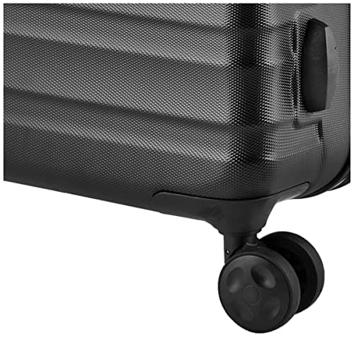 Amazon Basics Hard Shell Small Suitcase - Expandable ABS Hand Luggage with 4 Double Spinner Wheels - Scratch Resistant and Lightweight Construction - 55 x 37.5 x 25.5cm - Black — view 4