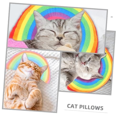 POPETPOP 6 Pack U Shaped Cat Bed Pillow with Built-in Catnip, Polyester and Pp Cotton, Neck Support for Indoor Cats, Pet Sleeping Area Comfort — view 4