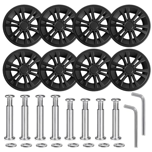8 Pack 55mm Luggage Wheels Replacement Kit for Suitcase Caster Repair