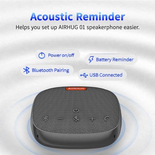 AIRHUG Conference Speaker and Microphone, Bluetooth & USB Speakerphone — view 2