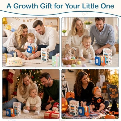 OSLINE Baby Montessori Toy for 1 Year Old,Toddler Travel Toys for 1 2 Year Old, Plane Busy Book Activity Cube Toys Birthday Gifts for Boy & girl,9 in 1 Baby Busy Board Toy — view 6