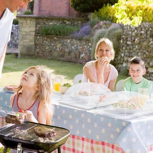 2 Pcs White Food Covers, Food Covers Mesh Pop Up, 16In, Collapsible — view 6