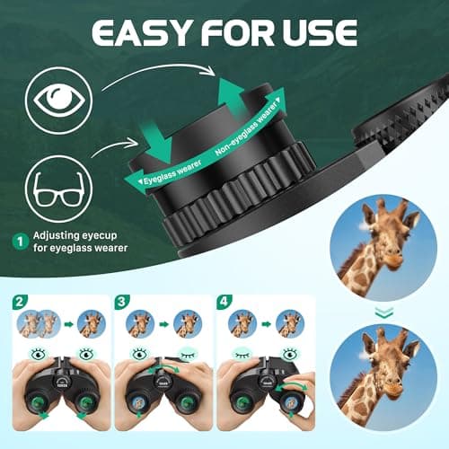 Kylietech Compact Binoculars for Adults Kids, 12x25 Binoculars Lightweight — view 6