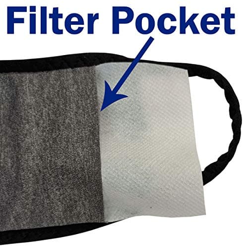 LTG PRO® Black Soft Face Cover with 10 Filters Respirator Cotton Textile Cycling Anti-Dust Quick Dry Washable Reusable (Mask with 10 Filters) — view 3