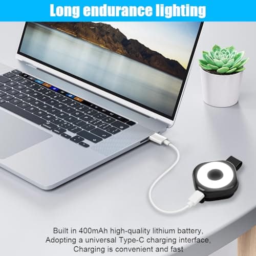 ABOHU LED Clip On Running Lights for Night Safety, USB Rechargeable Magnetic Badge Light with 6 Brightness & 3 Color Modes, Super Bright Hands-Free Flashlight for Runners, Hiking, Camping, Dog Walking — view 5