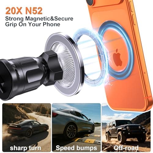 MOKPR for Magsafe Car Mount, Magnetic Phone Holder for Cars — view 4
