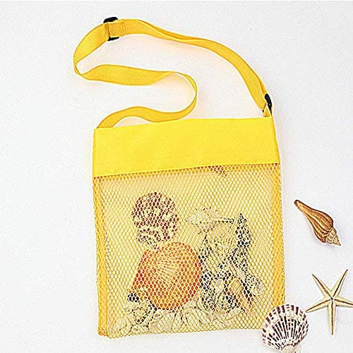 IMEIKONST 5-Pack Beach Mesh Bags for Children Toys Balls Shells Colorful — view 3