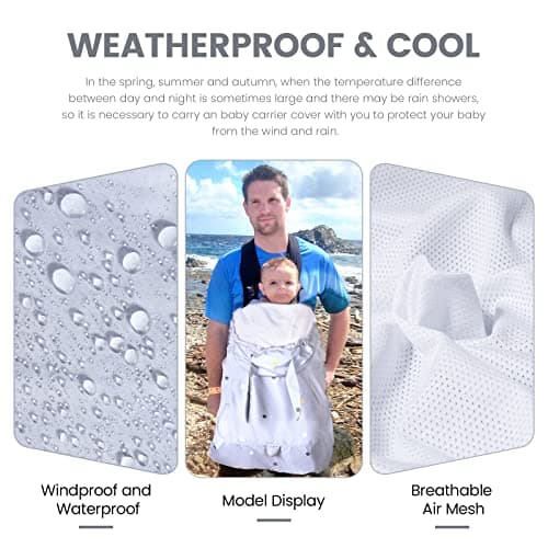 Orzbow Waterproof Baby Carrier Sun Cover, Grey Rabbit — view 5