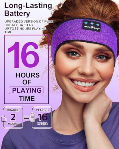 MUSICOZY Sleep Headphones for Side Sleepers, Breathable Bluetooth Headband — view 2