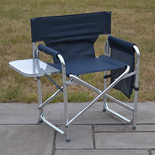 Sun Leisure Directors Folding Chair, Aluminium Frame, Graphite, Side Pockets, Folding Side Table, Fishing, Garden, Camping, Event Chair, Durable, Indoor & Outdoor Use, Portable — view 2