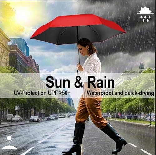 Copulan Mini Travel Umbrella, UPF 50+ Compact Fits in Purse — view 5