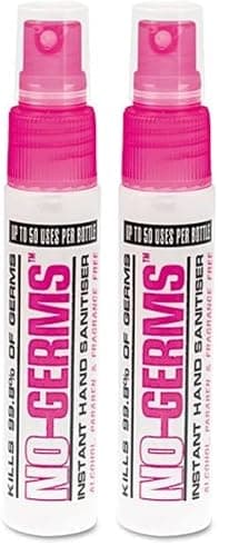 No-Germs 856565000845 Hand Sanitiser Spray Bottle, 25 mL (Pack of 2)