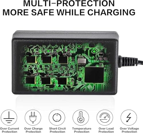 Roberts Radio Mains Adaptor, DC 7.5V 0.8A Switching Adapter for Roberts Play20 FM DAB Radio, Roberts Gemini 45 Gemini 59, Roberts Revival iStream2 Elise/Unologic UK Plug 6 feet Power Cable Lead — view 5