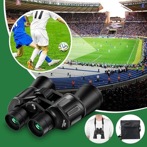 20x50 High Power Binoculars for Adults Bird Watching,Waterproof Binoculars Telescope with Clear Vision, BAK4 Prism, FMC Lens, Ideal Essenstials for Travel Camping Hiking Football Games Black — view 4
