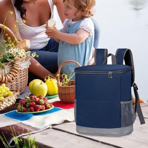 insulated - Portable Insulated Bag, Temperature Retention Storage, Spill Proof Design, Lightweight Practical Outdoor Carrier, Multiple Pockets | Camping Road Trip School Work Adventure Fun — view 2