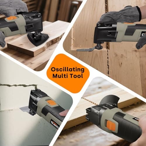 Funguard Oscillating Multi Tool, 300W 15000-22000OPM, 3.5°Oscillation Angle — view 6
