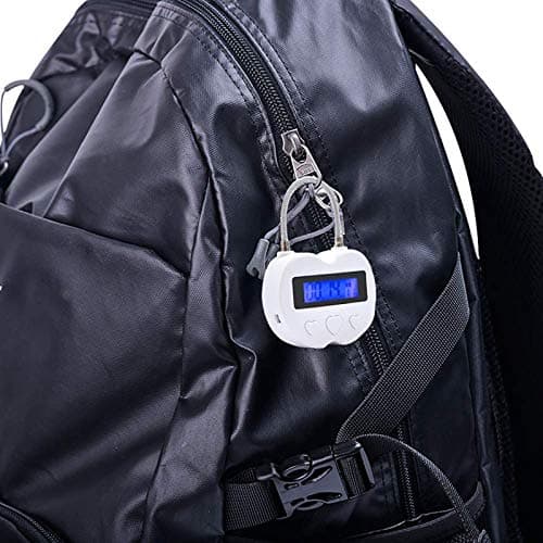 LCD Display USB Rechargeable Temporary Timer Padlock Travel Electronic Timer Black — view 6