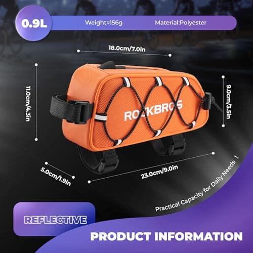 ROCKBROS Bike Frame Bag Bicycle Pouch Top Tube Bag — view 2