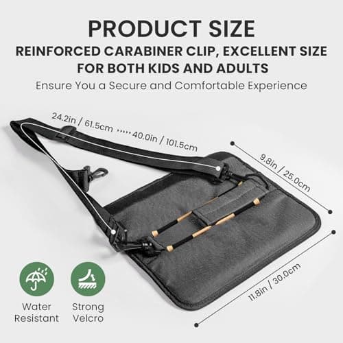 Golf Club Bag Mini for Men Women Driving Range Course Practice, Golf Pencil Bag with Shoulder Straps Sleeves Lightweight Durable Fashion for Golf Training (Black) — view 6