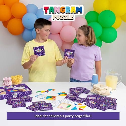 BONNYCO Tangram Puzzles for Kids 30 Pack, Party Bag Fillers for Kids Unisex. Party Favours Toys, Gifts Students from Teachers. Pinata Fillers, Return Gifts Birthday. Mini Puzzles, Classroom Prizes — view 6