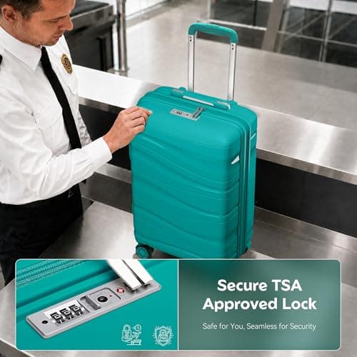 Kono Suitcase Set of 2, Lightweight Cabin Luggage with Travel Case — view 6