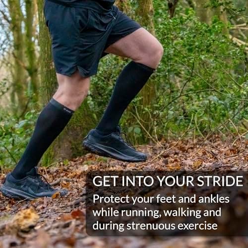 360 RELIEF 1 Pair Compression Socks for Women Men 15-20 mmHg, Circulation Travel Flight Socks Ideal for Swollen Legs, DVT, Varicose Veins, Running, Athletic, Cycling, Gym, L/XL, Grey + Laundry Bag — view 6