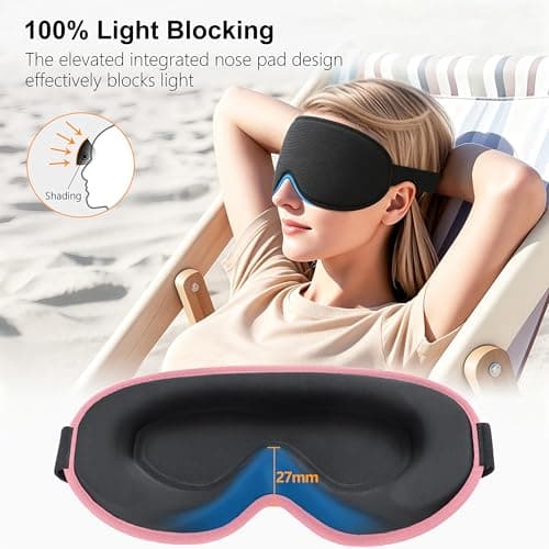 Gritin 100% Blackout Sleep Mask for Women & Men-Zero Eye Pressure Eye Mask — view 2