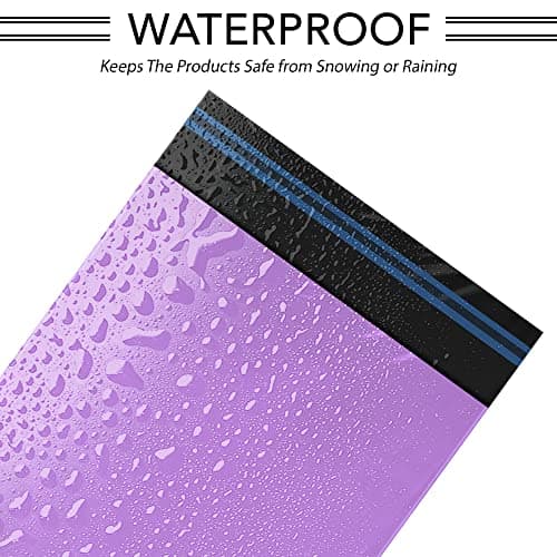 100 Mixed Mailing Poly Postal Self Seal Bags 4 Sizes 25 from Each iSOUL Small to Large Mailing Bags Postage Packaging Assorted Mailers Posting Shipping Post Parcel Package Bags Purple — view 3