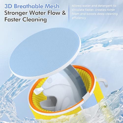 Teletrogy Shoe Washing Machine Bag 2Pcs with Hidden Zipper,Yellow, Max UK14 — view 2