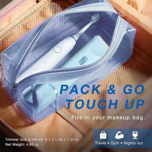 Fanovae Bikini Trimmer Women, Lady Shaver for Women, USB-C Rechargeable Electric Razor, Waterproof Bikini Line Trimmer for Underarms, Legs, Face & Sensitive Areas (Sky Blue) — view 5