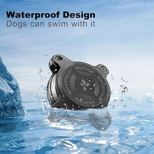 Compatible with AirTag Dog Collar Holder, Waterproof Dog Airtag Holder, Anti-lost Shock Resistant Mini Air Tag Holder, Hard TPU Full Protection Airtag Case for Backpack,Luggage,Cat,Dog Gps Tracker — view 5