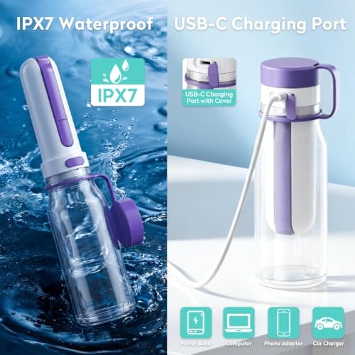 KAIYING Portable Handheld Bidet Sprayer Electric 260ml, Perineal Bottle — view 5