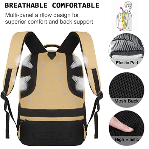 marcello 18 Inch Laptop Backpack for Men, Water Resistant Travel Rucksack — view 5