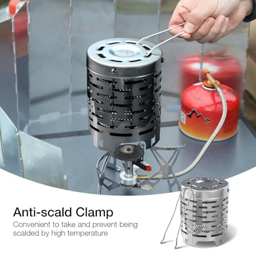 REDCAMP Mini Camping Heater, Portable Stainless Steel Tent Heater — view 5