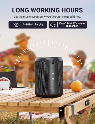 UOHHBOE Portable Bluetooth Speaker 20W, IPX7 Waterproof with Stereo Sound — view 4