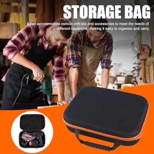 Tool Container Case - Hard Shell Waterproof Drill Storage Case - Portable Tool Container Storage Bag with Zipper and Handle, Oxford Cloth Material, Abrasion Tear Resistant, for Travel, Outdoor, Home — view 3