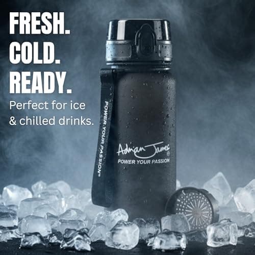 Adrian James Nutrition – Sports Water Bottle 650ml – Leak-Proof, BPA-Free Tritan, One-Touch Flip Lid with Safety Lock & Carry Strap – Gym, Fitness, Work & Travel — view 6