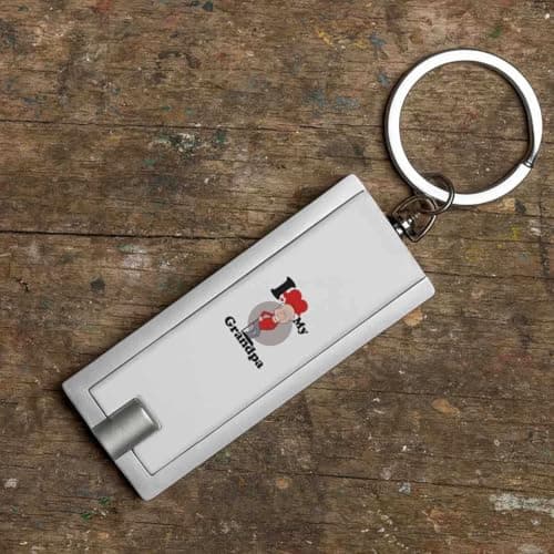 Azeeda 'I Love my Grandpa' LED Keyring Torch (KT00048526) — view 6