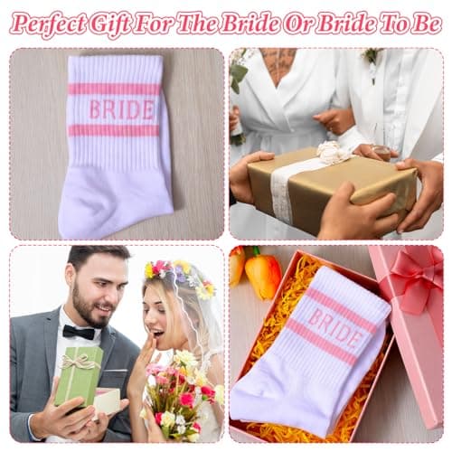 Mabor Bride Socks for Women, Something Pink Gift for Wedding — view 2