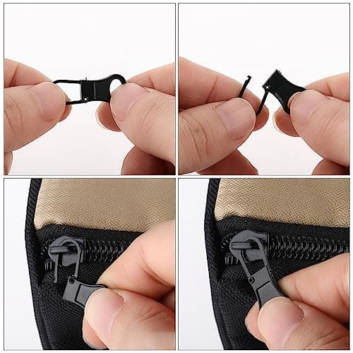Ouligay 6pcs Replacement Zipper Pull Tabs - Detachable Metal Extender and Repair Kit for Jackets, Jeans, Pants, Coat, Backpacks, Luggage, Suitcase, Purse — view 6