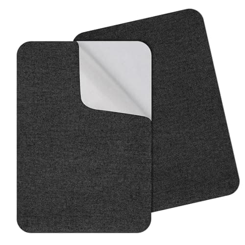 2 Pcs Canvas Self-Adhesive Fabric Repair Patch 28x20cm - Waterproof for Upholstery, Sofas, Tents, Furniture, Tote Bags, Car Seats, Cloth (Black)