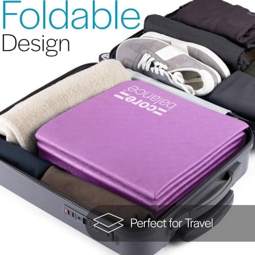Core Balance Foldable Travel Yoga Mat, Pink — view 3